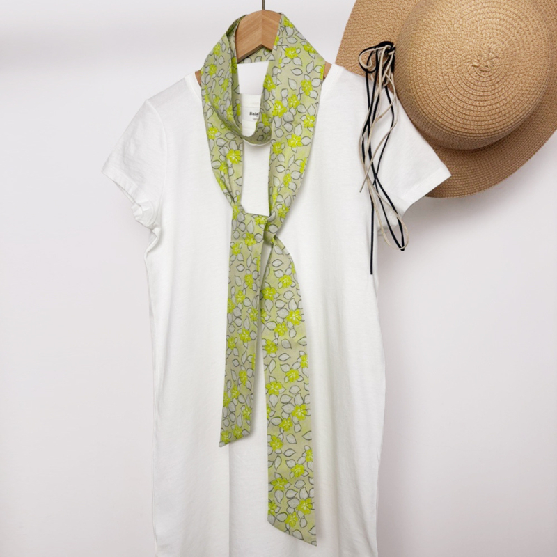 Dugi pamučni šal s uskom trakom, otisnuti uzorak, ljeto, porijeklo Shaoxing, brend Trust and