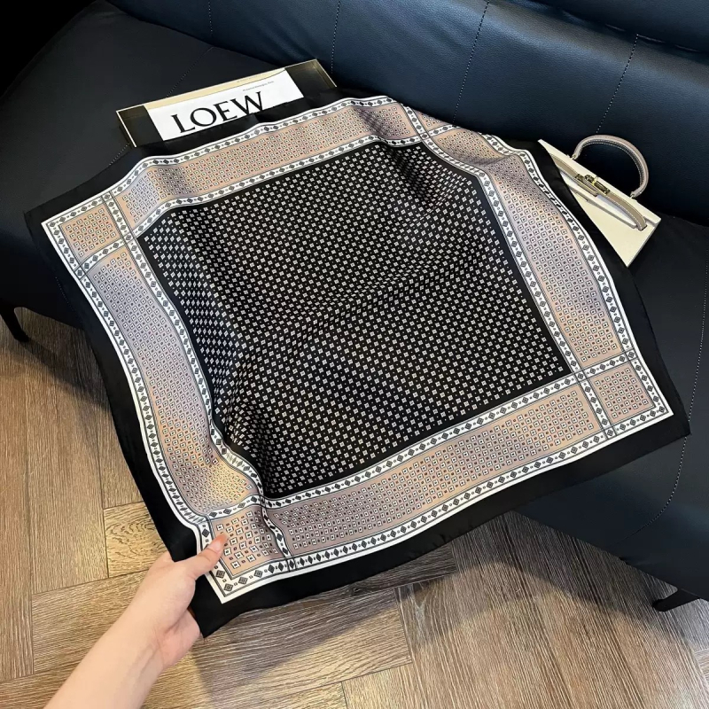 Šal od svile kvadratnog oblika za muškarce — svila, jednostavno tkanje, kvadratni oblik, motiv kešu cvijeta, otisak