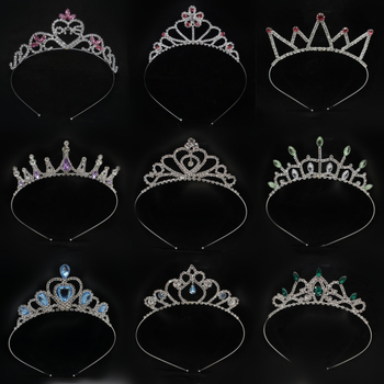 Krunica za glavu princeze — minimalistički stil, rhinestone, elektroplatina, kristalni naglasci