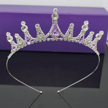 Krunica za glavu princeze — minimalistički stil, rhinestone, elektroplatina, kristalni naglasci