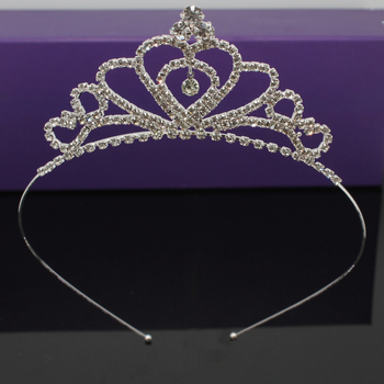 Krunica za glavu princeze — minimalistički stil, rhinestone, elektroplatina, kristalni naglasci