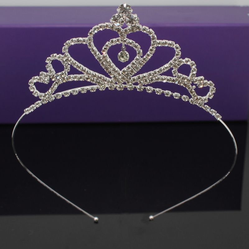 Krunica za glavu princeze — minimalistički stil, rhinestone, elektroplatina, kristalni naglasci