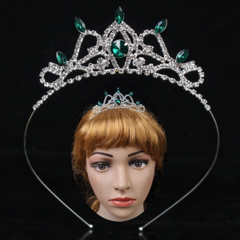 Krunica za glavu princeze — minimalistički stil, rhinestone, elektroplatina, kristalni naglasci