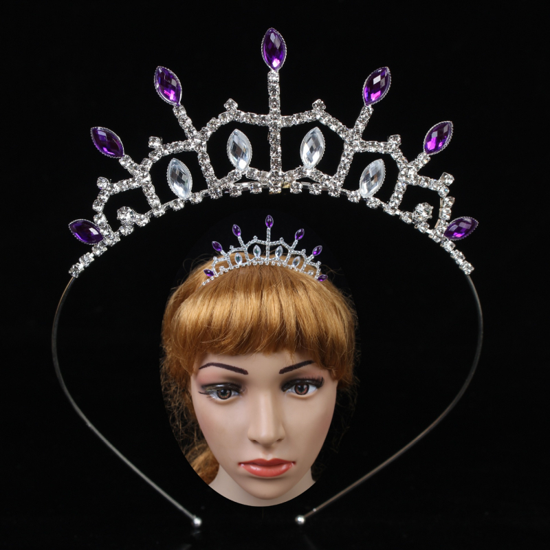 Krunica za glavu princeze — minimalistički stil, rhinestone, elektroplatina, kristalni naglasci