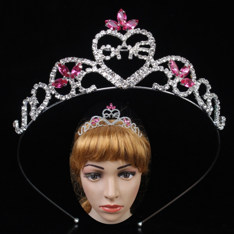 Krunica za glavu princeze — minimalistički stil, rhinestone, elektroplatina, kristalni naglasci