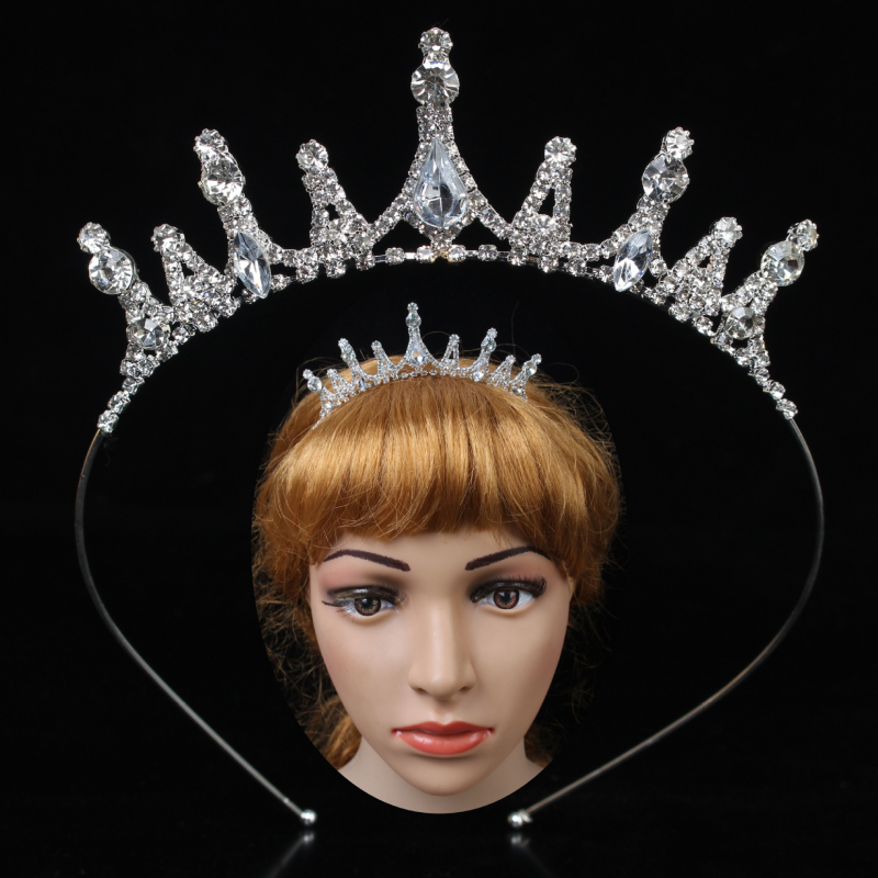 Krunica za glavu princeze — minimalistički stil, rhinestone, elektroplatina, kristalni naglasci