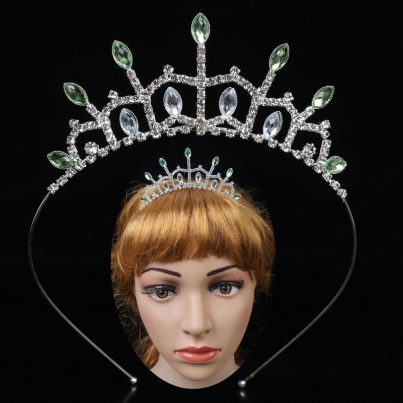 Krunica za glavu princeze — minimalistički stil, rhinestone, elektroplatina, kristalni naglasci