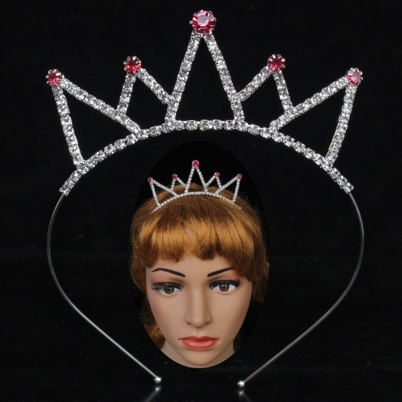 Krunica za glavu princeze — minimalistički stil, rhinestone, elektroplatina, kristalni naglasci