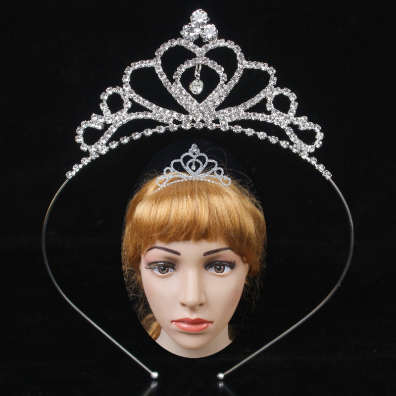 Krunica za glavu princeze — minimalistički stil, rhinestone, elektroplatina, kristalni naglasci