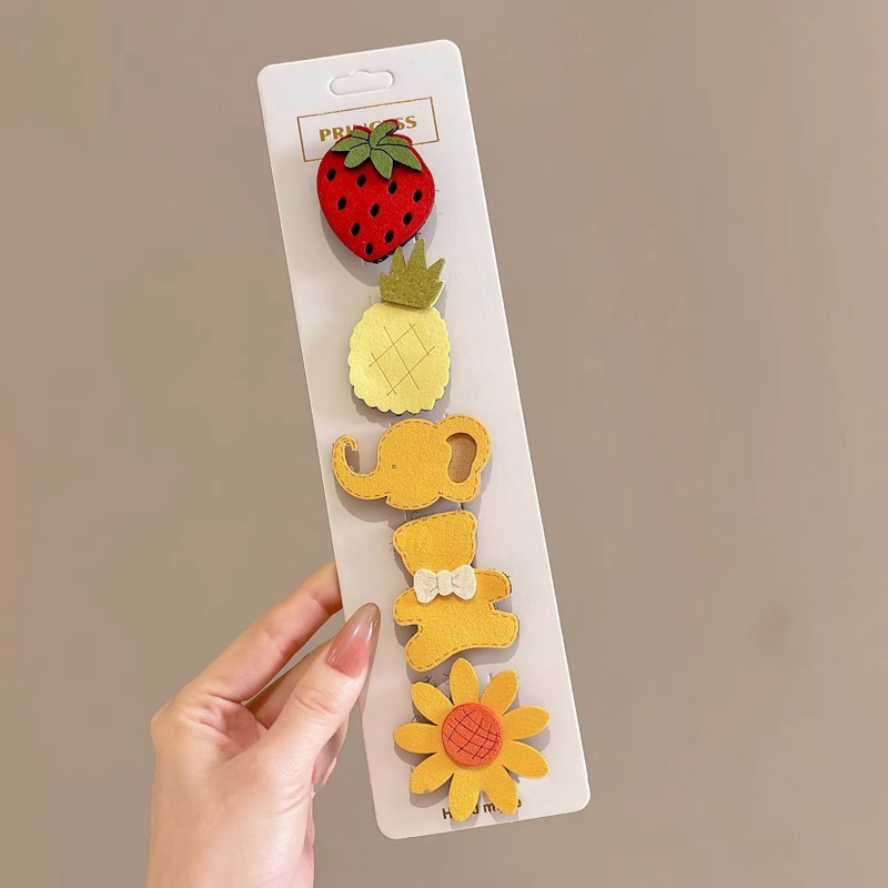 Spona za kosu za djecu - Tkanina, crtani stil, ručno izrađeno