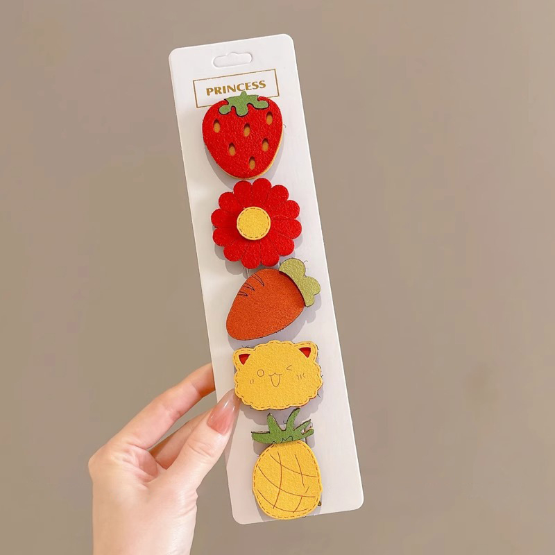 Spona za kosu za djecu - Tkanina, crtani stil, ručno izrađeno