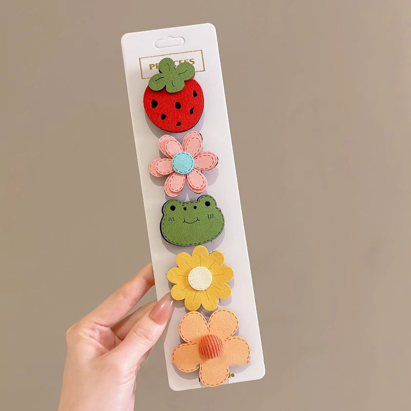 Spona za kosu za djecu - Tkanina, crtani stil, ručno izrađeno