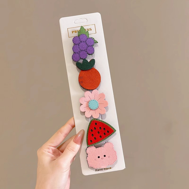 Spona za kosu za djecu - Tkanina, crtani stil, ručno izrađeno