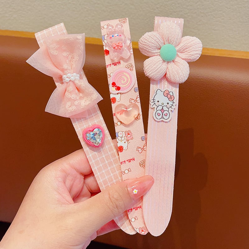 Dharma Star dječja čelenka s crtani cvjetni motiv – ručna izrada, tkanina, Velcro za kosu, titan kristali (Materijal tkanina • Ručna izrada • Velcro • Titan kristali)