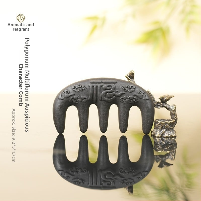 Augu izcelsmes ķemme Polygonum multiflorum, Unisex, daļēji rokas darbs un daļēji mehāniska apstrāde, atsevišķs iepakojums