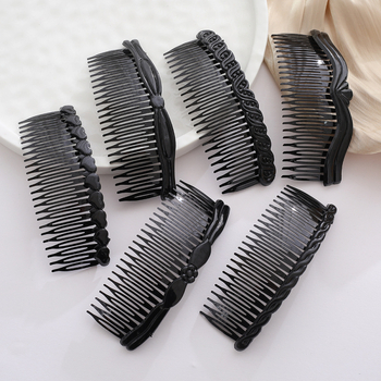 Plastmasas matu ķemme ar 24 zobiem, mašīnas stila dizains, cepšanas lakas pārklājums, iespējama pielāgošana