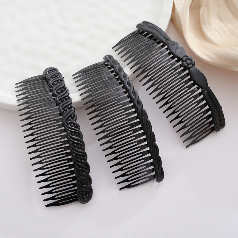 Plastmasas matu ķemme ar 24 zobiem, mašīnas stila dizains, cepšanas lakas pārklājums, iespējama pielāgošana