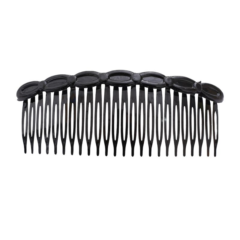 Plastmasas matu ķemme ar 24 zobiem, mašīnas stila dizains, cepšanas lakas pārklājums, iespējama pielāgošana