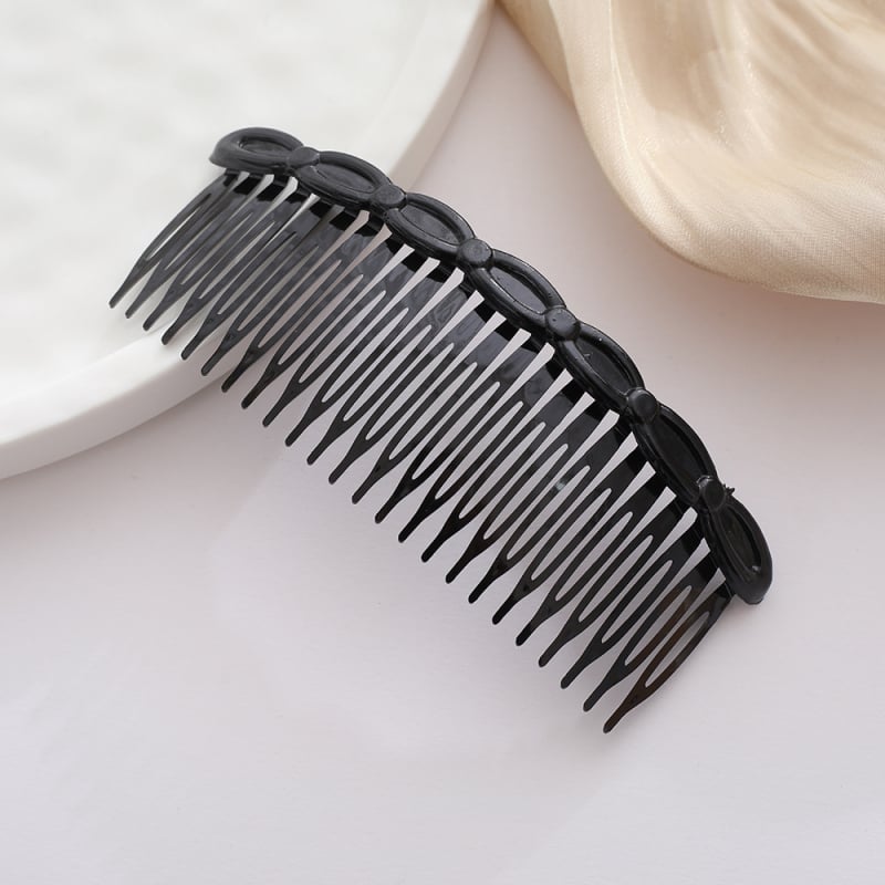 Plastmasas matu ķemme ar 24 zobiem, mašīnas stila dizains, cepšanas lakas pārklājums, iespējama pielāgošana