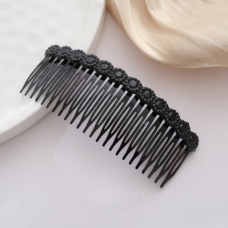 Plastmasas matu ķemme ar 24 zobiem, mašīnas stila dizains, cepšanas lakas pārklājums, iespējama pielāgošana