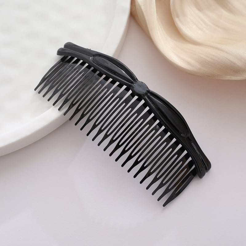 Plastmasas matu ķemme ar 24 zobiem, mašīnas stila dizains, cepšanas lakas pārklājums, iespējama pielāgošana