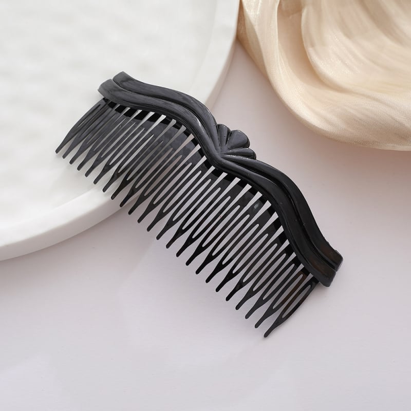 Plastmasas matu ķemme ar 24 zobiem, mašīnas stila dizains, cepšanas lakas pārklājums, iespējama pielāgošana