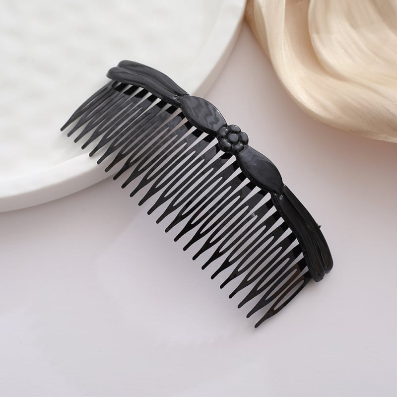 Plastmasas matu ķemme ar 24 zobiem, mašīnas stila dizains, cepšanas lakas pārklājums, iespējama pielāgošana