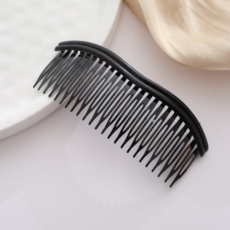 Plastmasas matu ķemme ar 24 zobiem, mašīnas stila dizains, cepšanas lakas pārklājums, iespējama pielāgošana