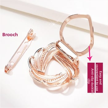 Šalles sprādze un poga ar ziedu motīvu, sakausējums, zeltījums, pielāgojams