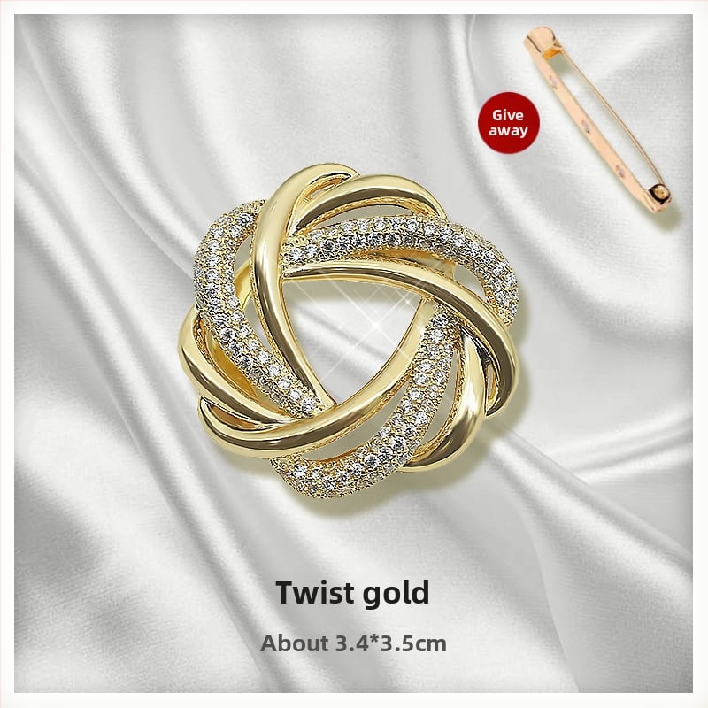 Šalles sprādze un poga ar ziedu motīvu, sakausējums, zeltījums, pielāgojams