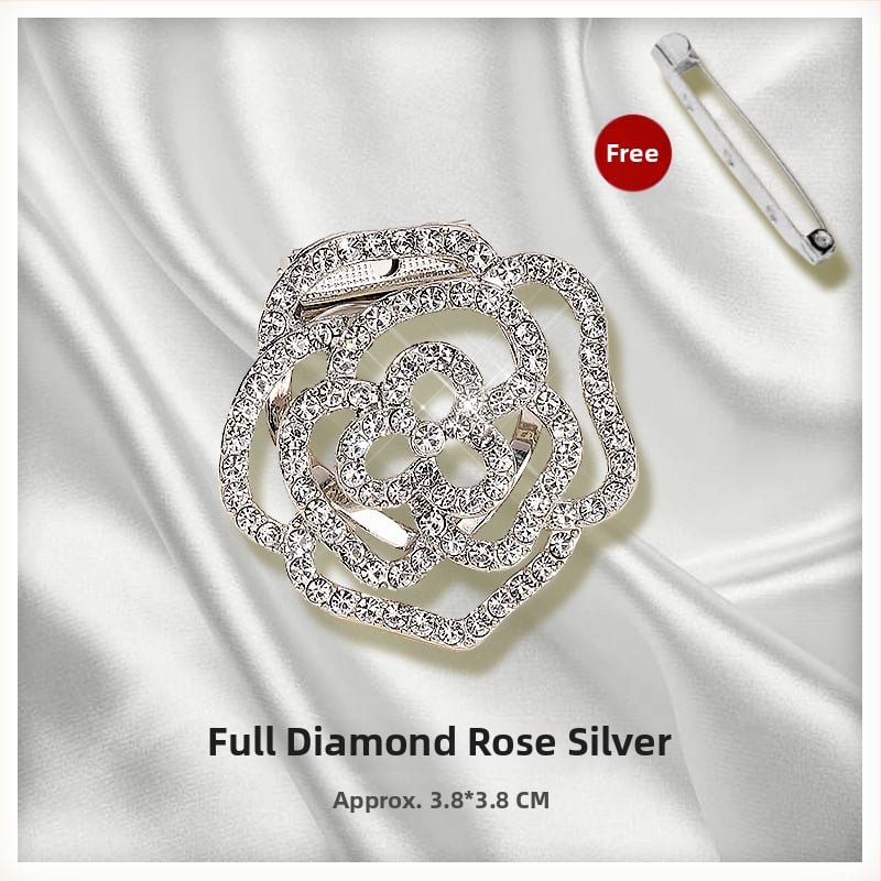 Šalles sprādze un poga ar ziedu motīvu, sakausējums, zeltījums, pielāgojams