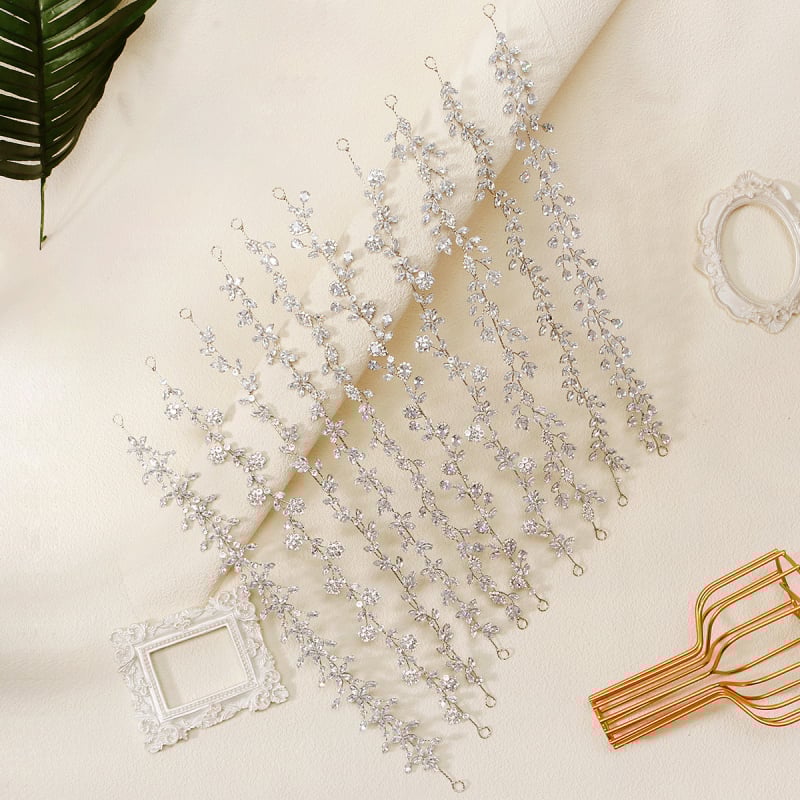 Quyaya Korejas stilā matu lente ar cirkoniem, ziedu forma, modelis Hs-j7380s