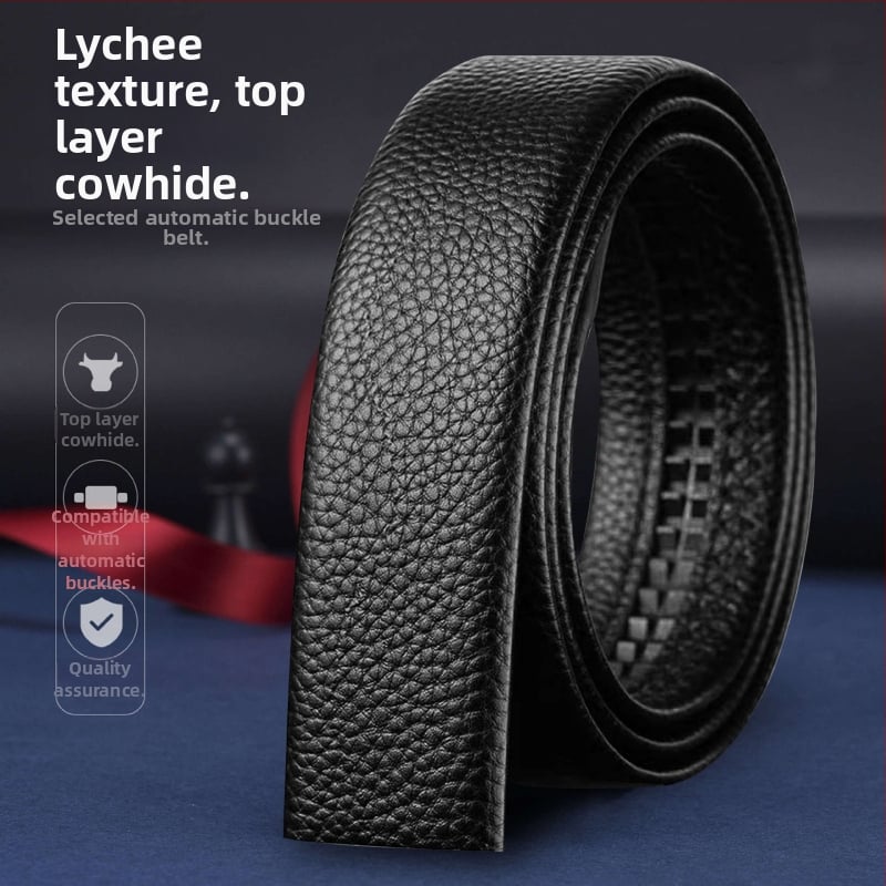 Vyrinė diržas su automatine sagtimi – biuro kasdieniam stiliui, laisvalaikio stiliui, 2025 m. pavasaris, Qingqi Paul