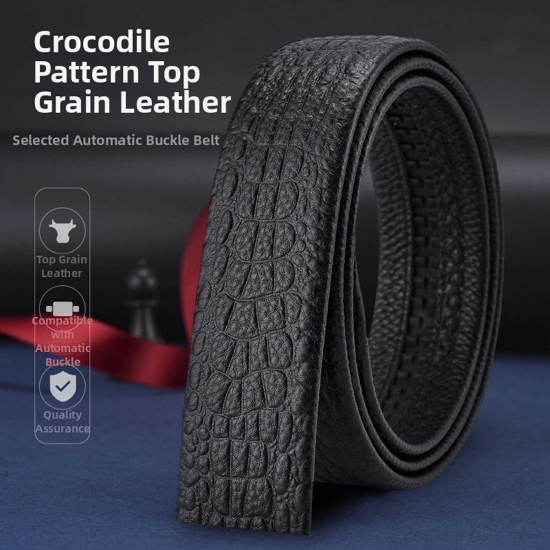 Vyrinė diržas su automatine sagtimi – biuro kasdieniam stiliui, laisvalaikio stiliui, 2025 m. pavasaris, Qingqi Paul