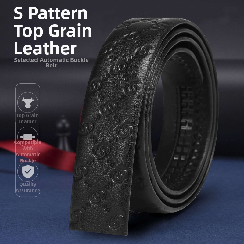 Vyrinė diržas su automatine sagtimi – biuro kasdieniam stiliui, laisvalaikio stiliui, 2025 m. pavasaris, Qingqi Paul