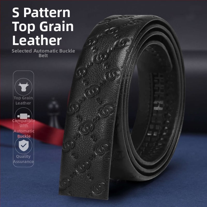 Vyrinė diržas su automatine sagtimi – biuro kasdieniam stiliui, laisvalaikio stiliui, 2025 m. pavasaris, Qingqi Paul