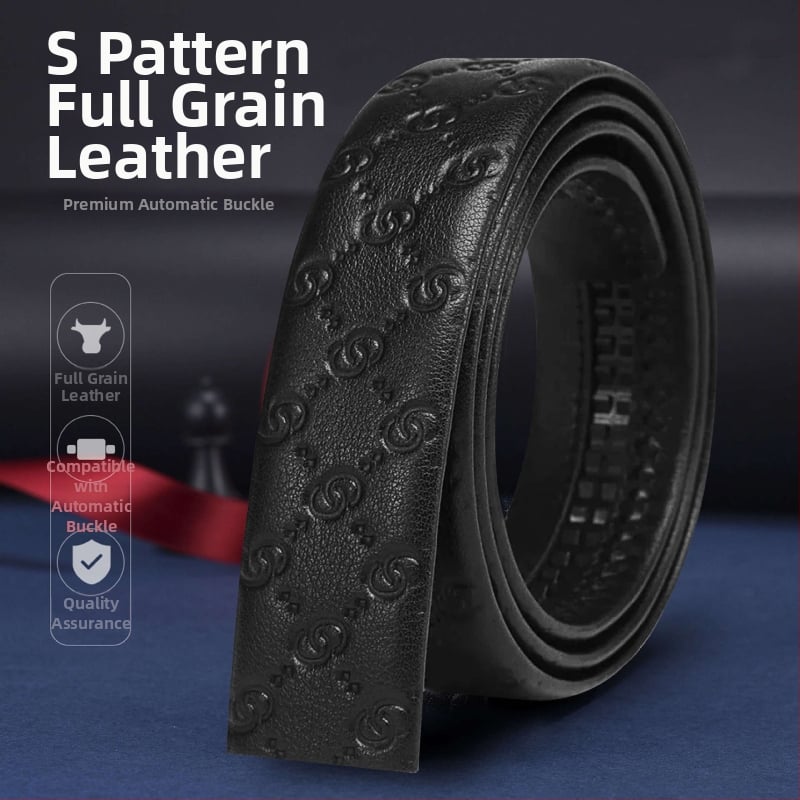 Vyrinė diržas su automatine sagtimi – biuro kasdieniam stiliui, laisvalaikio stiliui, 2025 m. pavasaris, Qingqi Paul