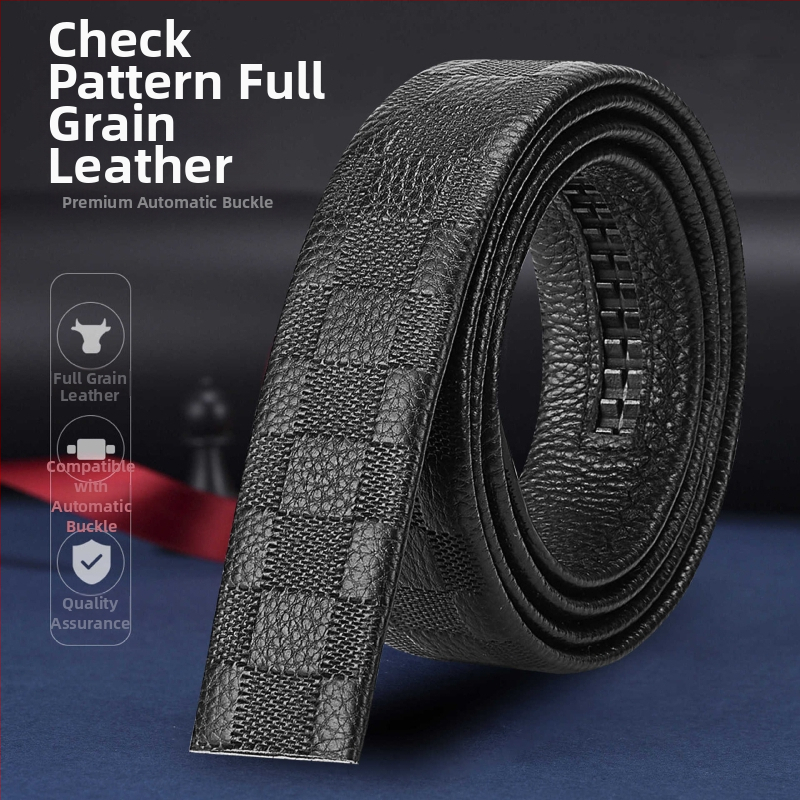 Vyrinė diržas su automatine sagtimi – biuro kasdieniam stiliui, laisvalaikio stiliui, 2025 m. pavasaris, Qingqi Paul