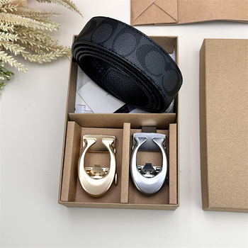 Vīriešu josta ar automātisko sprādzi, teksturēta āda no split cowhide transfer printing leather; sprādze no sakaļiem; platums 2–4 cm; stils: bizness, daudzpusīgs, elegants, minimālists