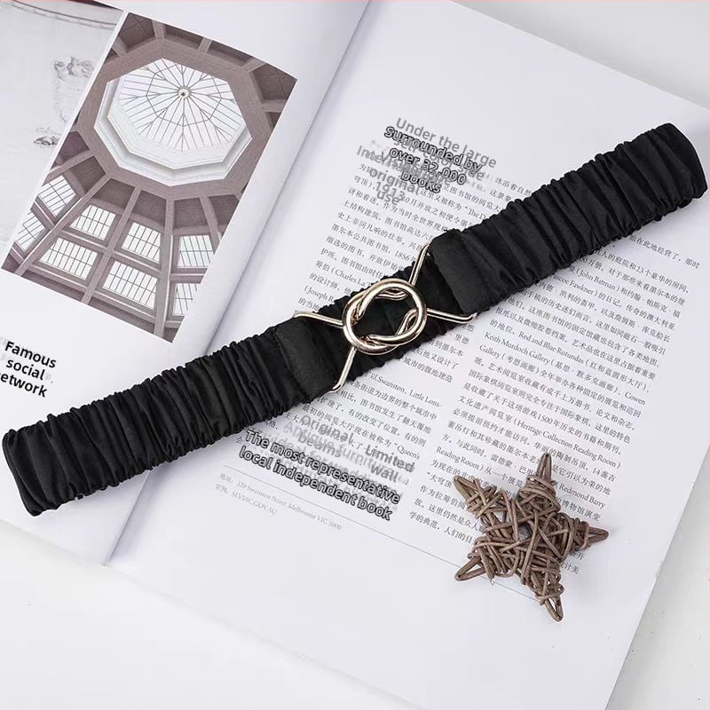 Sieviešu elastīgā josta ar sakausējuma sprādzi, der kleitām un mēteļiem, platums 2-4 cm, sprādzes aizvērums, 2024. gada pavasaris