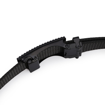 Vīriešu josta no poliestera auduma, dzelzs sprādze, automātiska aizdare, platums 2–4 cm