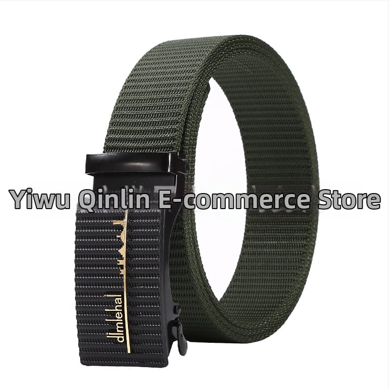 Vīriešu josta no poliestera auduma, dzelzs sprādze, automātiska aizdare, platums 2–4 cm