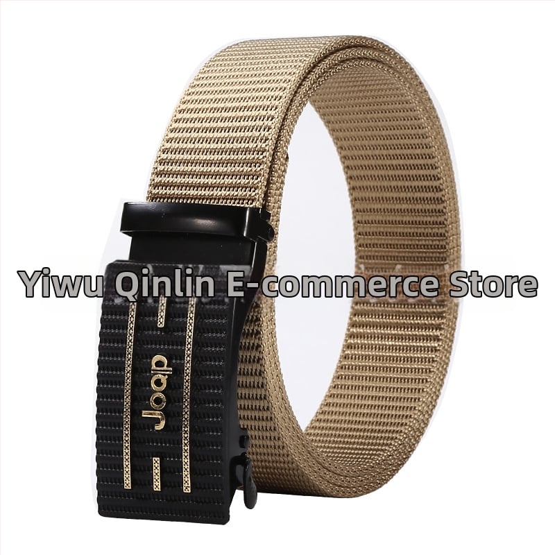 Vīriešu josta no poliestera auduma, dzelzs sprādze, automātiska aizdare, platums 2–4 cm