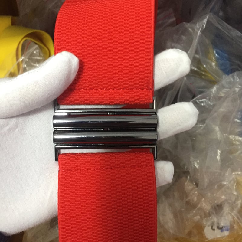 Sieviešu elastīgā josta pūkjakai, ar alumīnija sprādzi, automātiska aizdare, platums 4 cm un vairāk, audums, izcelsme: Wenzhou