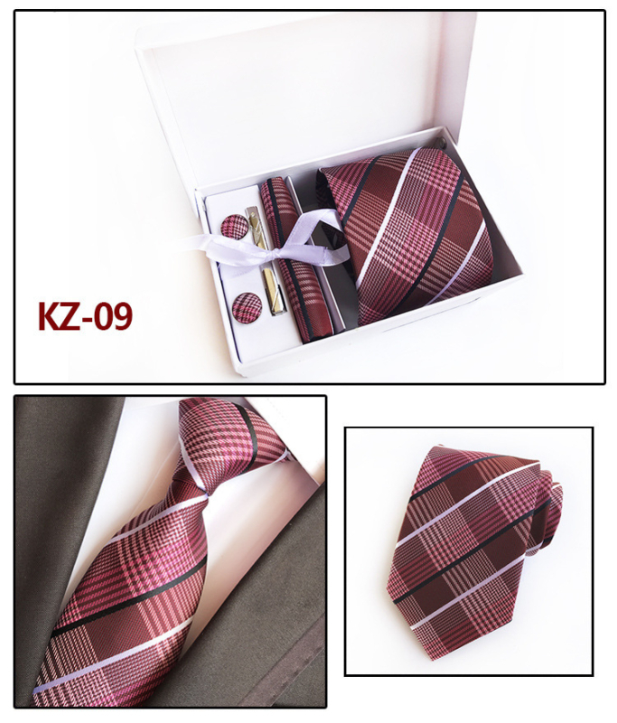 Kravata s jacquard tkaninom, geometrijski uzorak, streličasti stil, poliester vlakno, poklon kutija