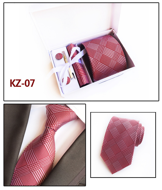 Kravata s jacquard tkaninom, geometrijski uzorak, streličasti stil, poliester vlakno, poklon kutija
