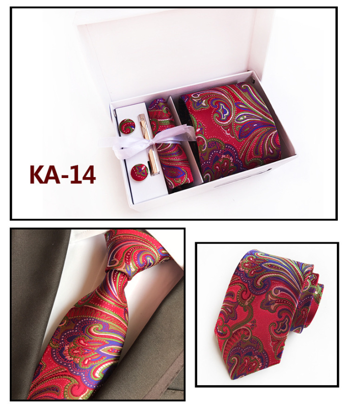 Kravata s jacquard tkaninom, geometrijski uzorak, streličasti stil, poliester vlakno, poklon kutija