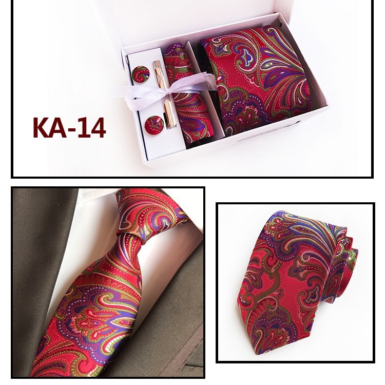 Kravata s jacquard tkaninom, geometrijski uzorak, streličasti stil, poliester vlakno, poklon kutija