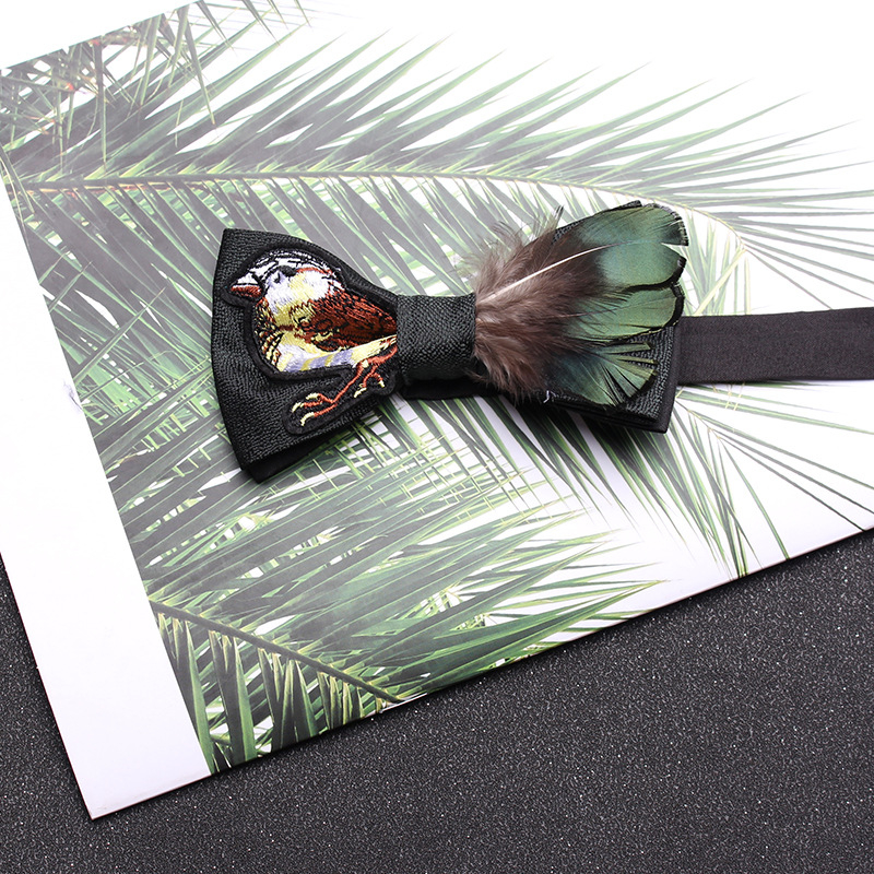 Vīriešu kaklasaite - materiāls: spalvu pērlīte, raksts: spalvas, stils: plakana galva, Korejas stilā, džakarda audums, iekšpuse: poliesteris