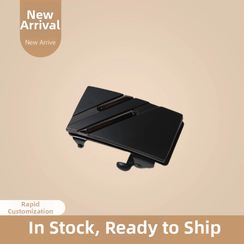 Pánska automatická spona na opasok, zliatina, obdĺžnikový tvar, písmenový vzor, prispôsobiteľná